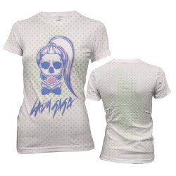 Lady Gaga Bubble Dots White Junior T-Shirt