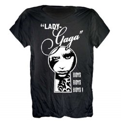 Lady Gaga Keyhole Black T-Shirt