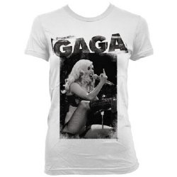Lady Gaga Finger White Junior T-Shirt
