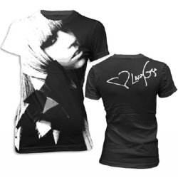 Lady Gaga Close Up Black Junior T-Shirt