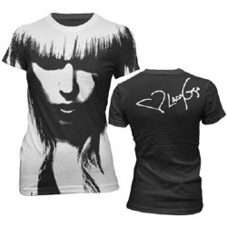 Lady Gaga All Over Face Black Junior T-Shirt