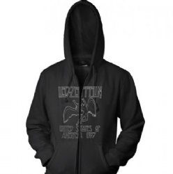 Led Zeppelin US 1977 Black Zip Hoodie