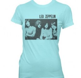 Led Zeppelin Block Photo Cancun Blues Junior Tissue Shirt