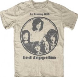 Led Zeppelin Evening With Circle Logo Natural T-Shirt