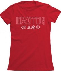 Led Zeppelin All My Love Red Junior Shirt