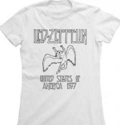 Led Zeppelin Icarus White Junior Tissue Shirt