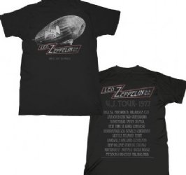 Led Zeppelin Cities Black T-Shirt