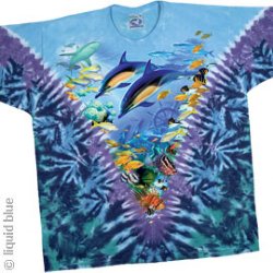 Caribbean Treasure Aquatic Tie Dye T-Shirt