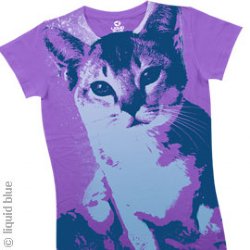 Meow Tie Dye Junior Long Length Shirt