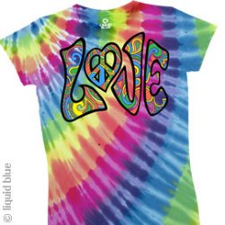 Love Bug Tie Dye Junior Long Length Shirt