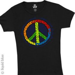 Peace Palette Peace Rebel Black Junior Long Length Shirt