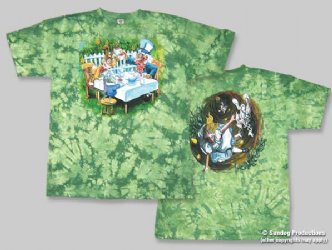 Tea Party Alice in Wonderland Vat Dye T-Shirt
