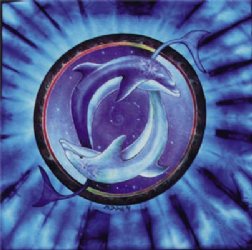 Yin Yang Dolphin Tie-Dye T-Shirt