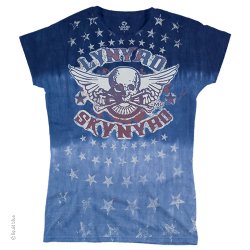 Lynyrd Skynyrd Skynyrd Stars Tie-dye Long Length Junior Shirt