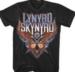 Lynyrd Skynyrd Eagle with Guitars Black T-Shirt