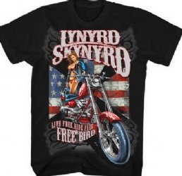 Lynyrd Skynyrd Live Free, Ride Free Black T-Shirt
