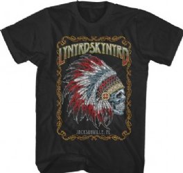 Lynyrd Skynyrd Indian Skeleton Black T-Shirt