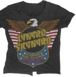 Lynyrd Skynyrd Eagle Support Badge Split Back Carbon Jr Shirt