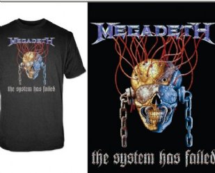 Megadeth System Failed Black T-Shirt