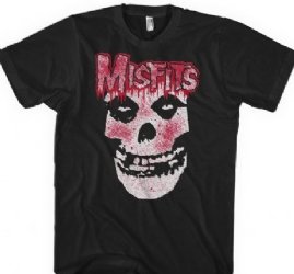 Misfits Bloody Skull Logo Black T-Shirt