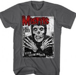 Misfits All Ages Skeleton Charcoal T-Shirt