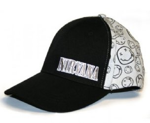 Nirvana Smile Fitted Grey Baseball Cap -- One size fits most