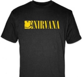 Nirvana Boxed Smile Logo Black T-Shirt