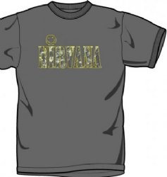 Nirvana Textured Smiley Charcoal T-Shirt