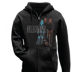 Nirvana Rev Black Fleece Zip Hoodie