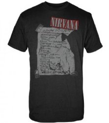 Nirvana Milan Set List Black T-Shirt