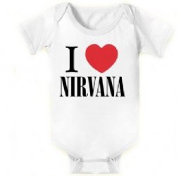 Nirvana I Love Nirvana White Infant Onesie