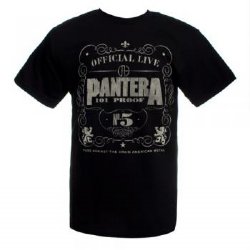 Pantera 101 Proof 30/1 Black T-Shirt