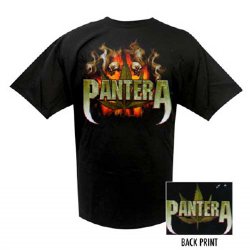 Pantera Skull and Leaf Black T-Shirt