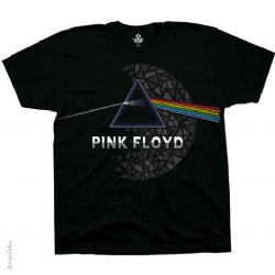 Pink Floyd Dark Side Stained Glass Black T-Shirt
