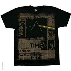 Pink Floyd Dark Side Headlines Black T-Shirt