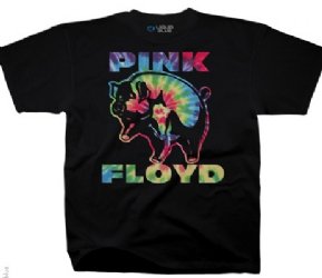 Pink Floyd Psychedelic Pig Black T-Shirt