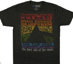 Pink Floyd Dark Side Tracks Dark Heather Athletic T-Shirt
