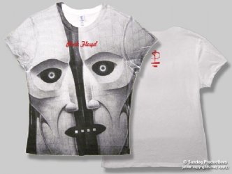 Pink Floyd Ladies All Over Division Bell Girls Cut Junior Shirt