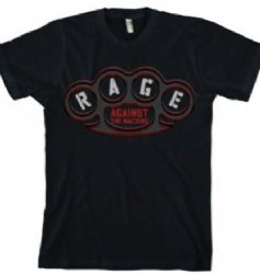 Rage Against the Machine Brass Knuckles Black Slim Fit T-Shirt