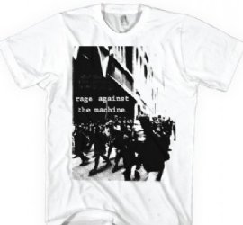 Rage Against the Machine Riot White Slim Fit T-Shirt