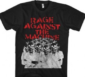 Rage Against the Machine Skeleton Hands Soft Black T-Shirt