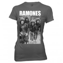 Ramones Band Photo Logo Junior Shirt