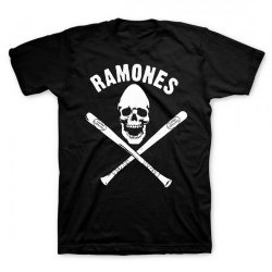 Ramones Pinhead Skull With Bats Black T-Shirt
