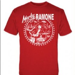 Ramones Marky Ramone Drums Icon Logo Red Slim-Fit T-Shirt