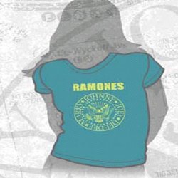 The Ramones Markys Seal Junior Girls Cut Turquoise T-Shirt