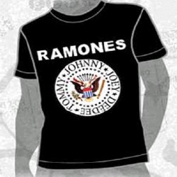 The Ramones Presidential Logo Black T-Shirt