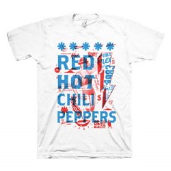 Red Hot Chili Peppers Multiply White T-Shirt