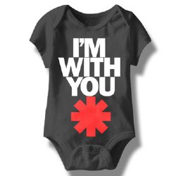 Red Hot Chili Peppers IWY Asteric Black Onesie