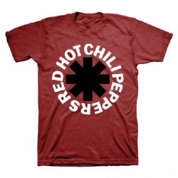 Red Hot Chili Peppers Black Asterisk Deep Red T-Shirt