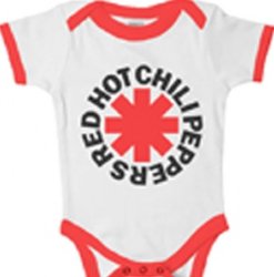 Red Hot Chili Peppers Asterisk Logo White Infant Onesie